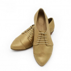 Gold leather oxfords, Polly Jean in gold