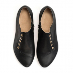 Grace, Black leather handmade shoes