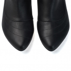 Black leather ankle boots, Kim