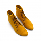 Yellow leather lace up boots, Polly Jean