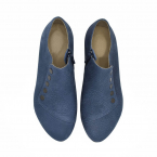 Grace leather flats in dusty blue