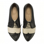 Polly Jean, B&W Handmade leather oxford shoes