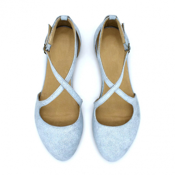 Camila summer flats in sky blue