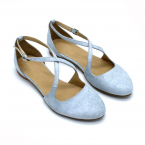 Camila summer flats in sky blue