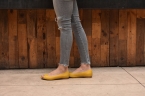 Mia peep toe flats in yellow