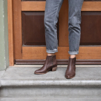 Heeled ankle boots, Sheryl in brown