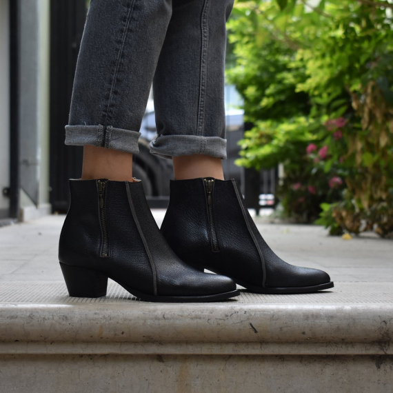 Heeled ankle boots, Sheryl in black