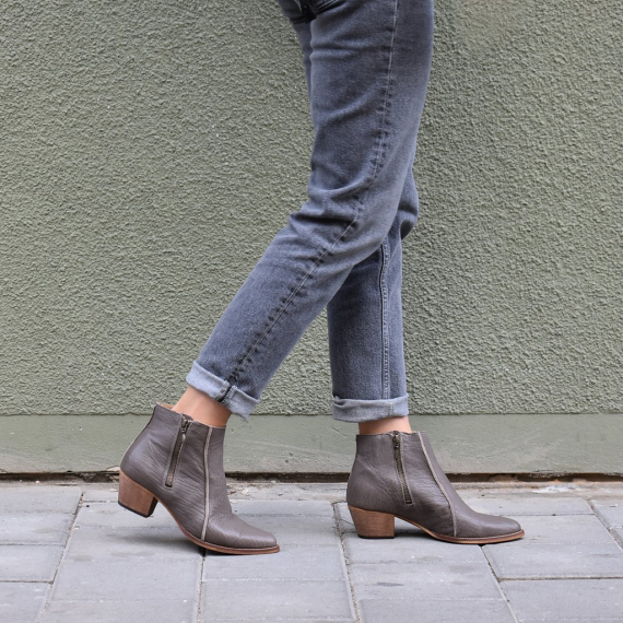 Heeled ankle boots, Sheryl in gray