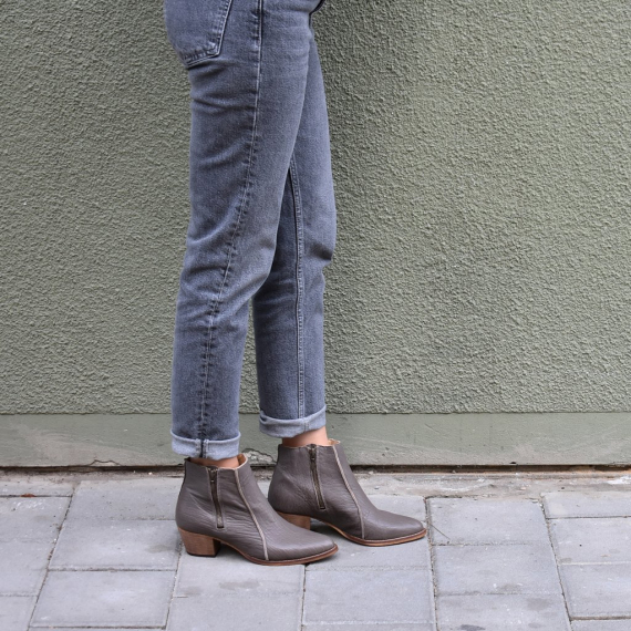 Heeled ankle boots, Sheryl in gray