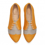 Polly Jean, Yellow, Pepita, oxford shoes