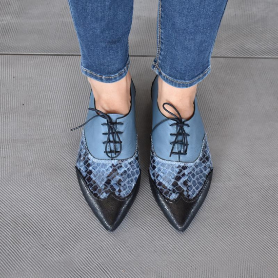 Classic pointy oxfords, Valerie blue