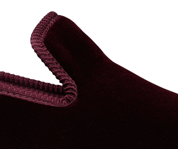 Plain Albert Burgundy Velvet