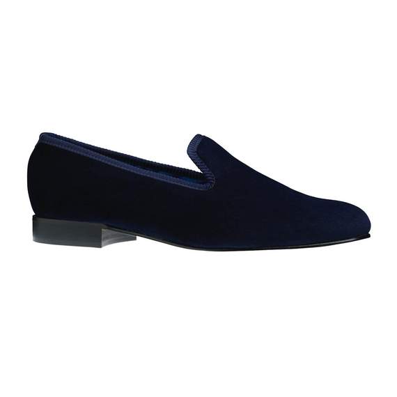 Plain Albert Navy Velvet