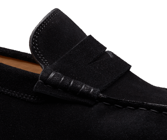 Genoa Black Calf Suede