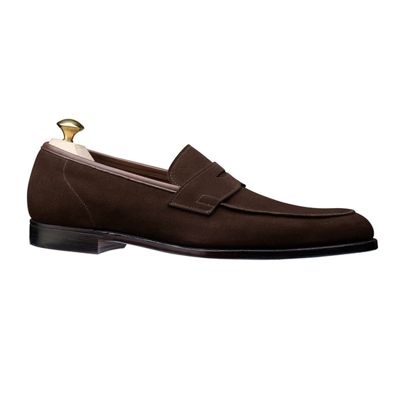 Cadogan Dark Brown Calf Suede