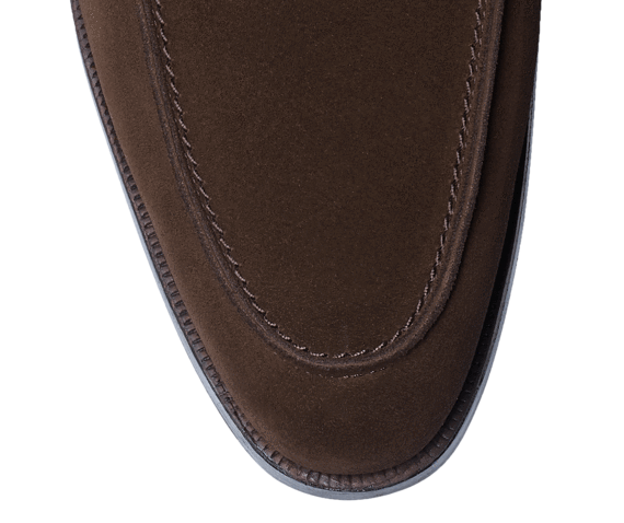 Cadogan Dark Brown Calf Suede