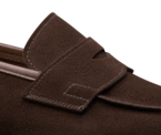 Cadogan Dark Brown Calf Suede